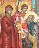 The Vision of the Theotokos Communing the Weary Fathers