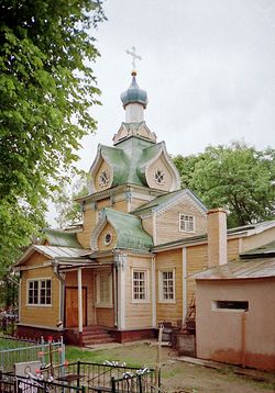 Перенесенный храм Петра и Павла, ныне - Введенская церковь в Рыжево Егорьевского района Московской области