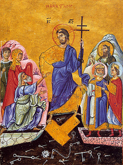 Воскресение Христово. Византийская миниатюра