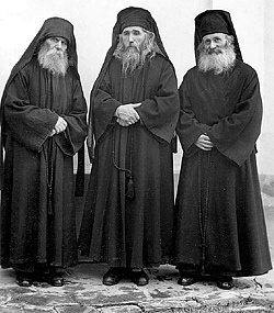 Fr. Paisius (Olaru), Fr. Cleopa (Ilie), and Fr. Joel (Gheorghiu).
