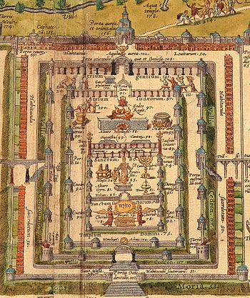 Храм Соломонов. Фрагмент древней карты Иерусалима