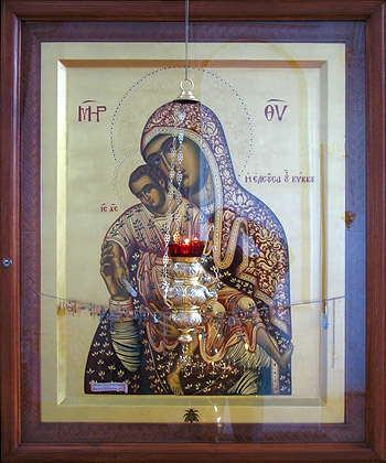Икона Пресвятой Богородицы «Милостивая» («Киккская»), святыня Милостиво-Богородицкого женского монастыря п. Кадом