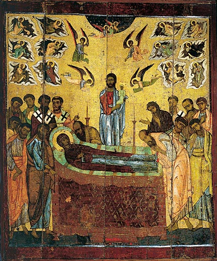The Dormition of the Holy Theotokos. Beginning of the XIII century., Novgorod. The State Tretyakov Gallery, Moscow