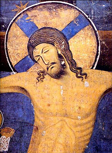 The Crucifixion, fragment (Studenica Monastery, Serbia).