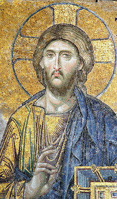 Christ the Pantocrator. Fresco in the Hagia Sophia, Constantinople