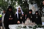Святейший Патриарх Кирилл посетил место строительства кафедрального собора Украинской Православной Церкви