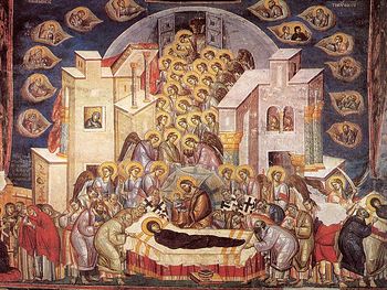 Fresco of the Dormition of The Mother of God