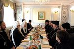 Святейший Патриарх Кирилл встретился с представителями Поместных Православных Церквей, принимающими участие в Международной богословской конференции Русской Православной Церкви