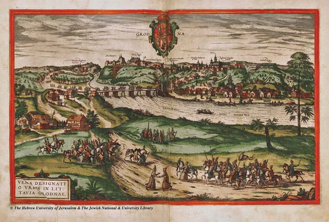 Карта города Гродно времен Польско-Литовского государства. XVI век