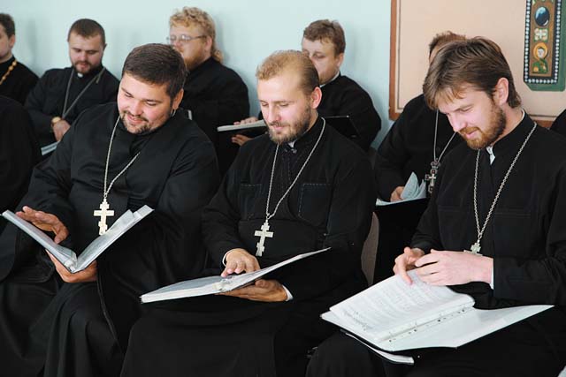Репетиция хора духовенства Гродненской области