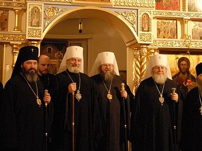 The Primate of the Russian Church Abroad Receives His Beatitude Metropolitan Jonah, Primate of the Orthodox Church in America