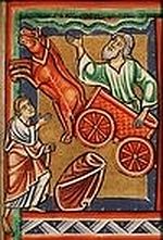 Когда они шли и дорогою разговаривали, вдруг явилась колесница огненная и кони огненные, и разлучили их обоих, и понесся Илия в вихре на небо. 4 Цар. 2:11