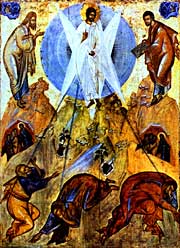 Преображение Господне. Икона Феофана Грека, XIVв.