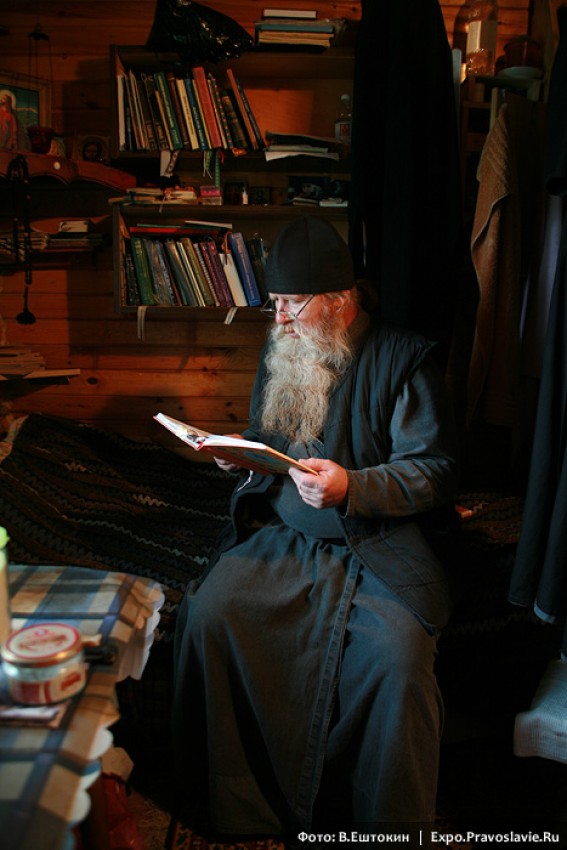 A monk in his cell