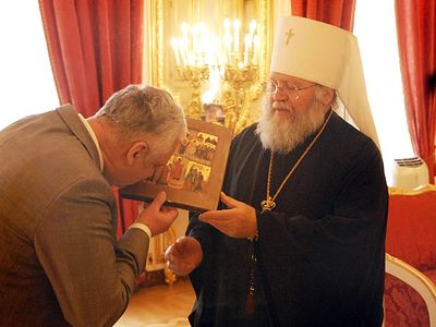 The Primate of the Russian Church Abroad Meets With the Russian Ambassador to France