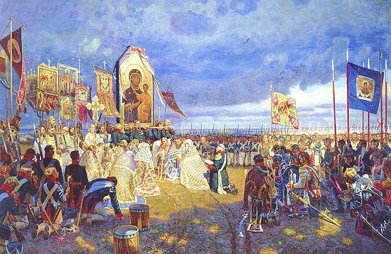 Молебен перед Бородинским сражением. Автор: Егор Зайцев