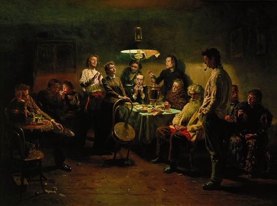 Маковский. Вечеринка. 1875