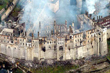 Хиландарский монастырь после пожара