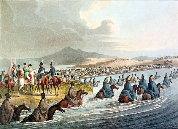 Переправа наполеоновских войск через Неман. Автор: Кларк
