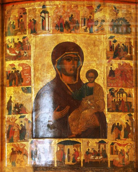 Принесение иконы Святой Троицы, написанной преподобным Андреем Рублевым, в Храм Христа Спасителя