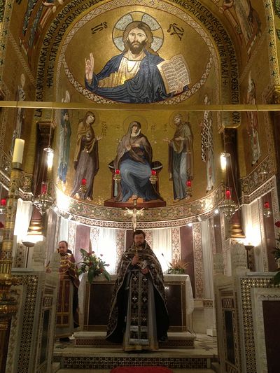 Православная литургия в Капелла Палатина, Палермо