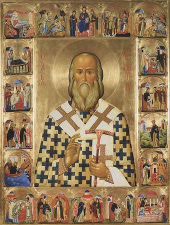 Icon of St. Ignatius Brianchaninov with life.