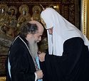 Предстоятель Русской Православной Церкви встретился с Блаженнейшим Патриархом Иерусалимским Феофилом