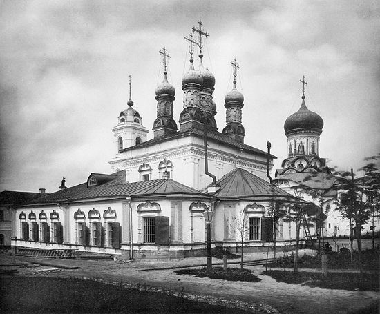 Московский Рождественский женский монастырь. Церковь Иоанна Златоуста. Фото 1882 г.