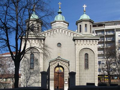 Act of vandalism committed on the territory of a church in Belgrade