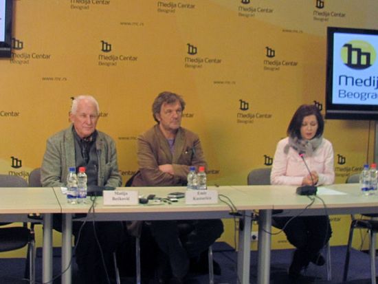Кустурица и Бећковић у Београду на прес конференцији Фото: СРНА