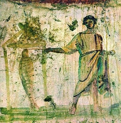 Fresco catacombs Peter and Marcellinus. Second half of the III - the first half of the IV century. Rome