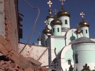 Ukrainian soldiers shell another church in Sloviansk