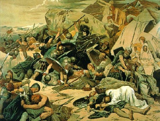 Финальная битва византийцев с готами при Везувии, 552 г.