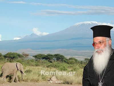 Metropolitan Makarios of Kenya visits church under construction at the foot of Kilimanjaro