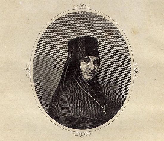 Портрет игумении Марии (Тучковой) с автографом. Гравюра на стали с неизвестного оригинала