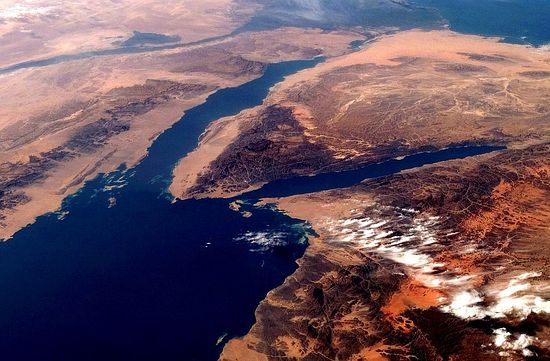 Mt. Sinai and the Gulf of Aqaba