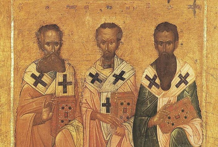 Вселенские учители и святители Григорий Богослов, Иоанн Златоуст и Василий Великий