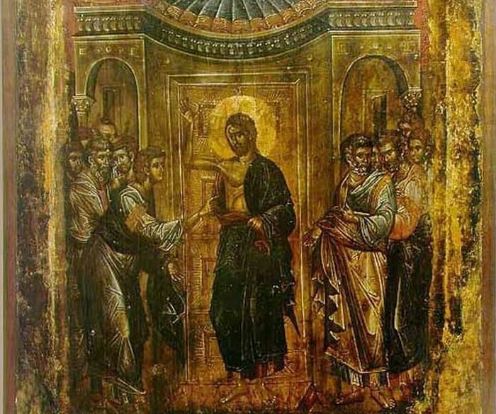 Уверение Фомы. Икона. Охрид, церковь св. Климента, XIV в.