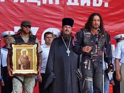 Russian bikers deliver icons to churches of the Moscow Patriarchate in Africa