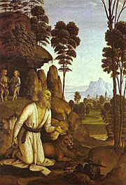 Pietro Perugino. St. Jerome in the Wilderness