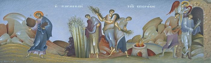 The Parable of the Sower (Icon by Antonios Fikos, http://www.omhksea.org/2012/10/the-parable-of-the-sower/).