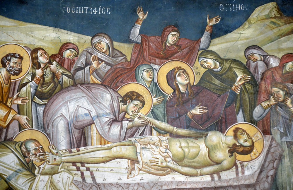 Fresco of the Lamentations. Church of the Holy Theotokos Perivleptos
