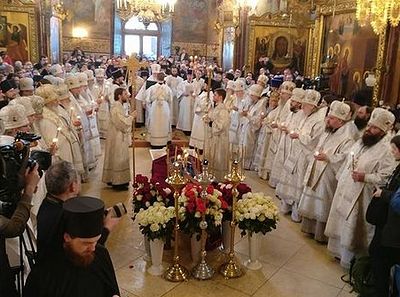 Funeral of Archimandrite Kirill (Pavlov) served at Trinity-St. Sergius Lavra