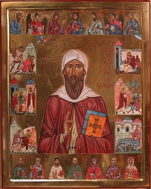 An icon of St. Constantine of Cornwall and Govan (by Aidan Hart)