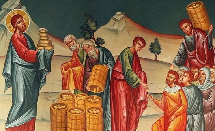 Чудесное насыщение Иисусом Христом пятью хлебами пяти тысяч