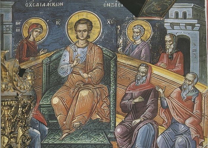 Отрок Иисус среди учителей в храме. Монастырь Дионисиат, Афон