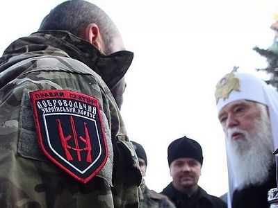 О чем договорились украинские раскольники Киевского патриархата и националисты из «Правого сектора»?!