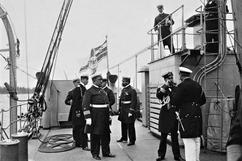 Встреча с кайзером Вильгельмом II в Бьёорки, 1905 г.