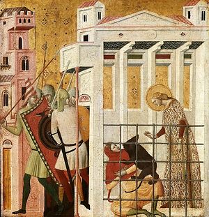 Спасение святой Коломбы Санской медведем_Джованни Баронцио