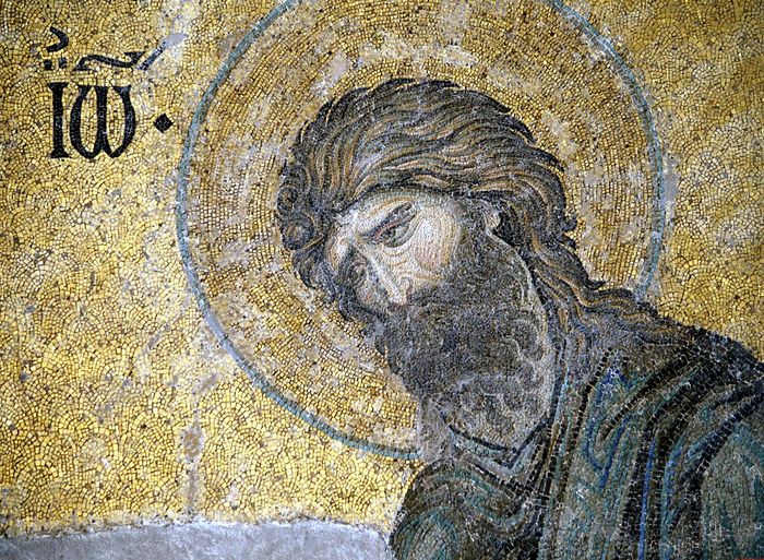 Святой Иоанн Креститель. Мозаика. Византия. XIII век. София Константинопольская